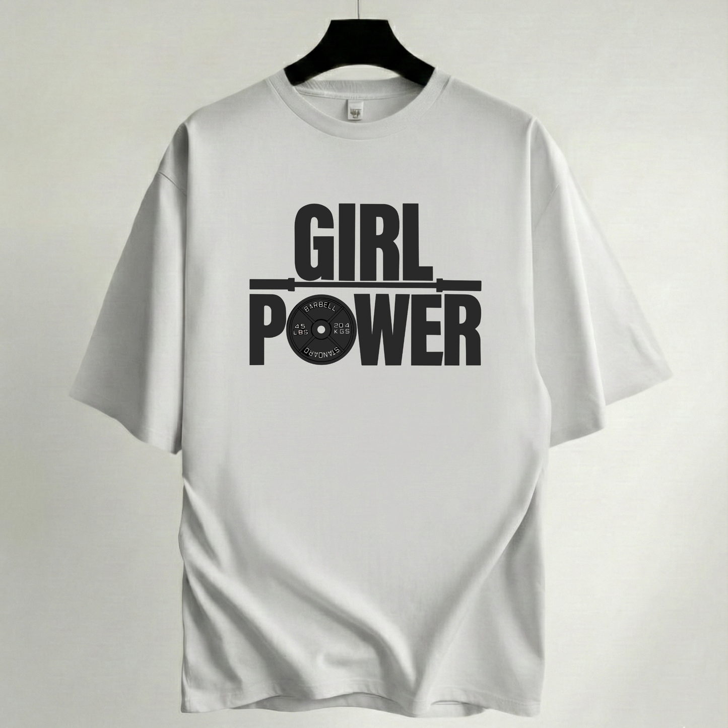 Camiseta Oversize Premium Blanca - Colección Gym & CrossFit