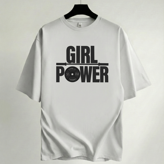 Camiseta Oversize Premium Blanca - Colección Gym & CrossFit