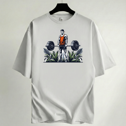 Camiseta Oversize Premium Blanca - Colección Gym & CrossFit