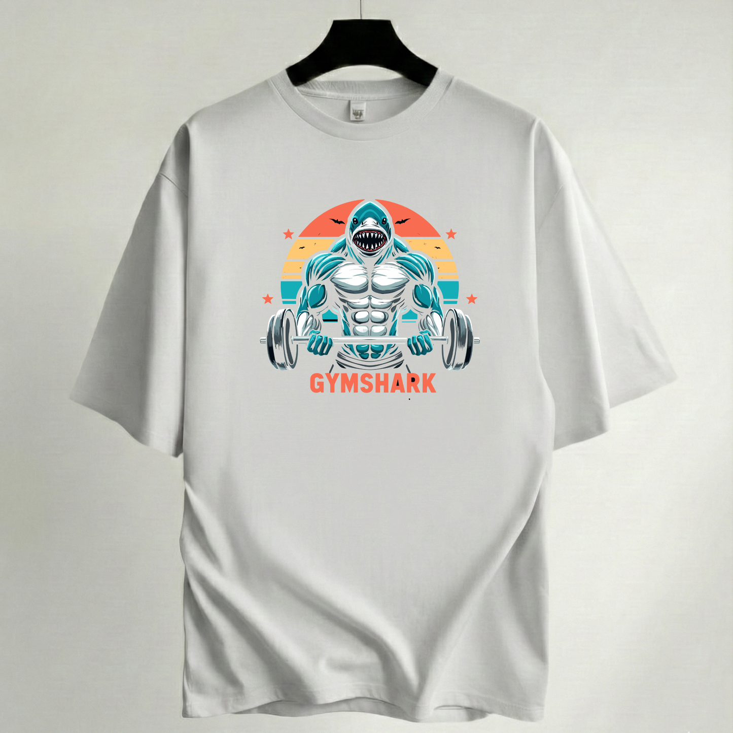 Camiseta Oversize Premium Blanca - Colección Gym & CrossFit