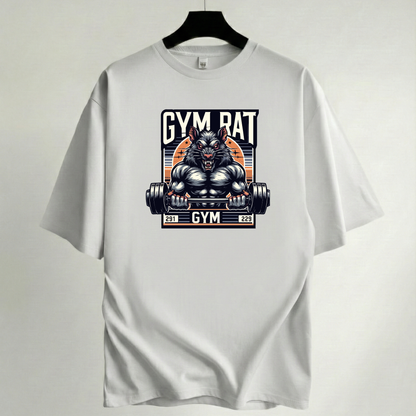 Camiseta Oversize Premium Blanca - Colección Gym & CrossFit