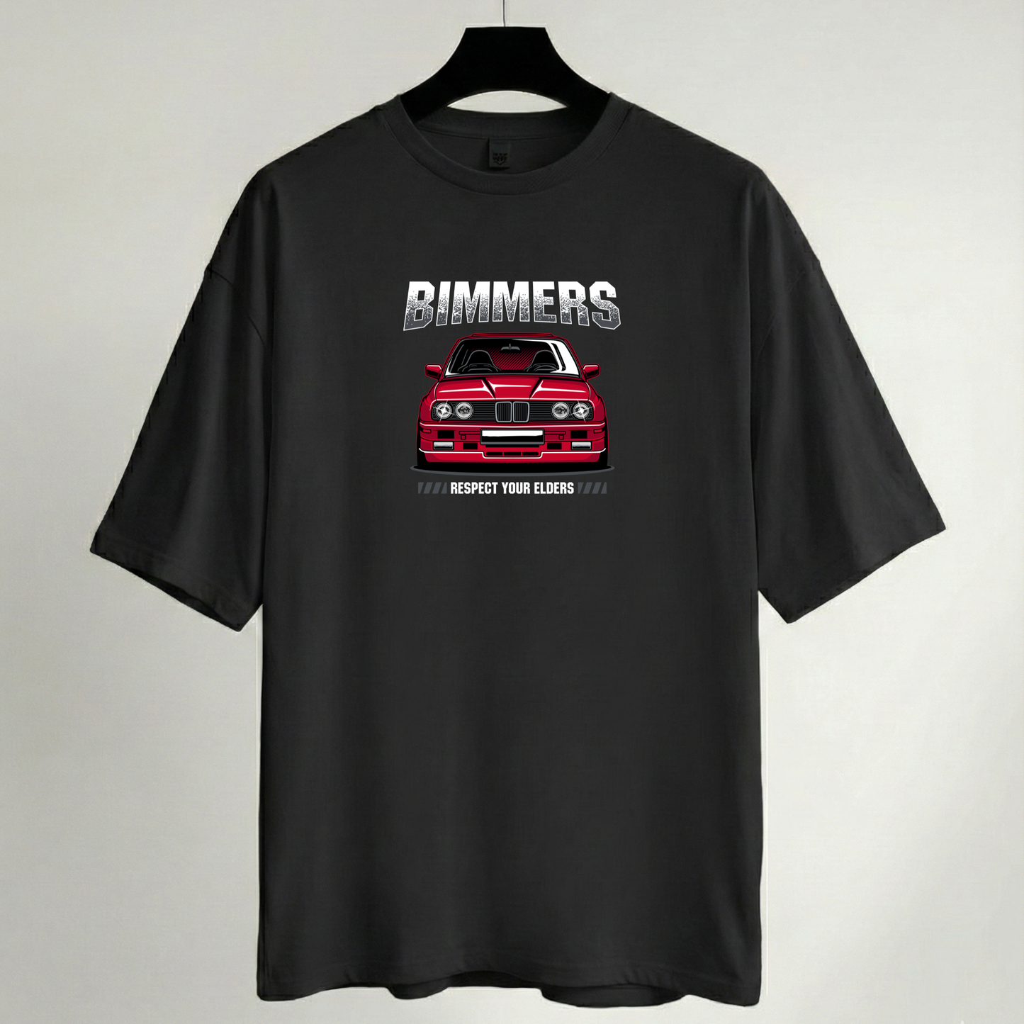 Camiseta Oversize Negra - Colección Motor: Leyendas del Asfalto Coches