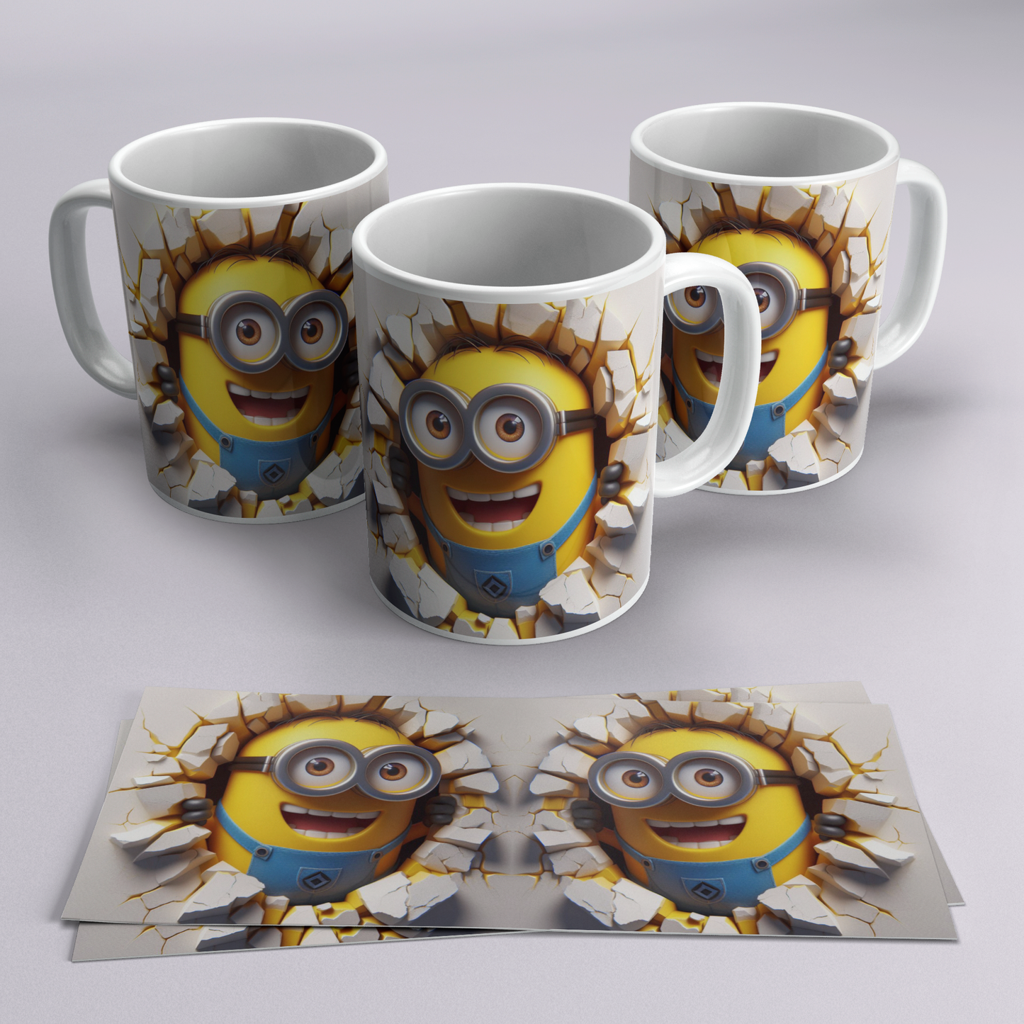 Colección Tazas 3D Efecto Roto | Regalos Frikis Originales