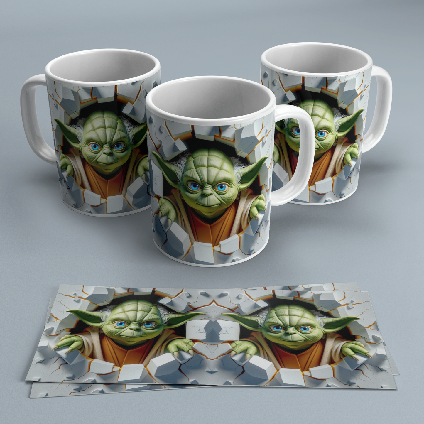 Colección Tazas 3D Efecto Roto | Regalos Frikis Originales